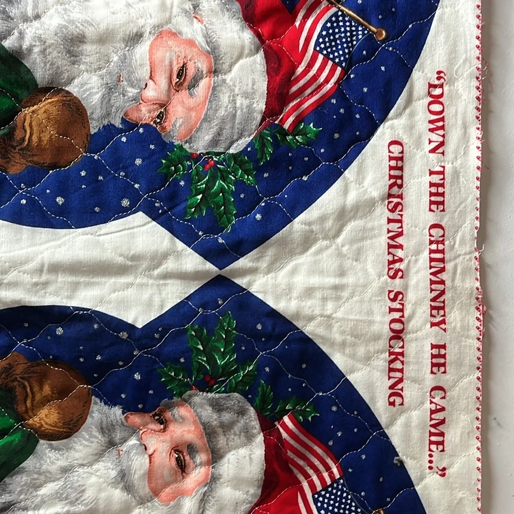 Vintage Cranston Giant uncut Prequilted Stocking Christmas Santa Pillow Holiday